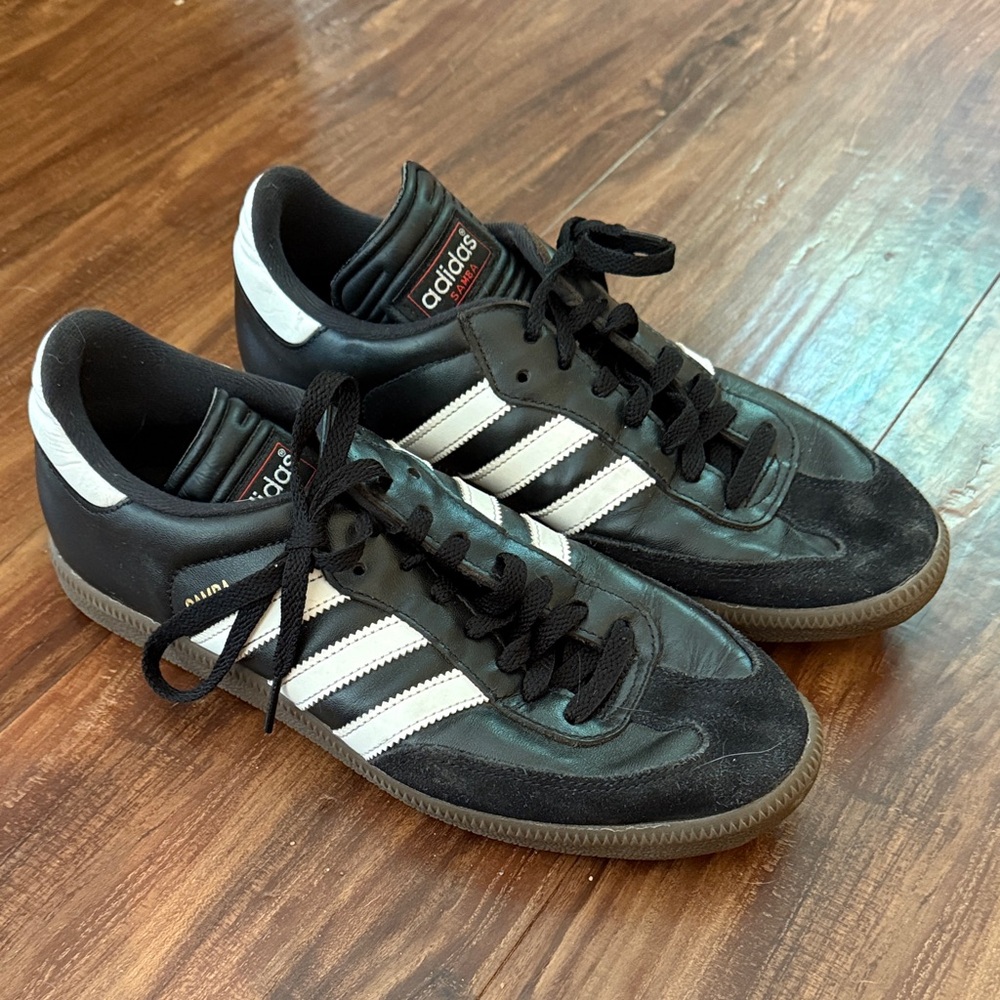 Adidas Black and White Samba Shoes